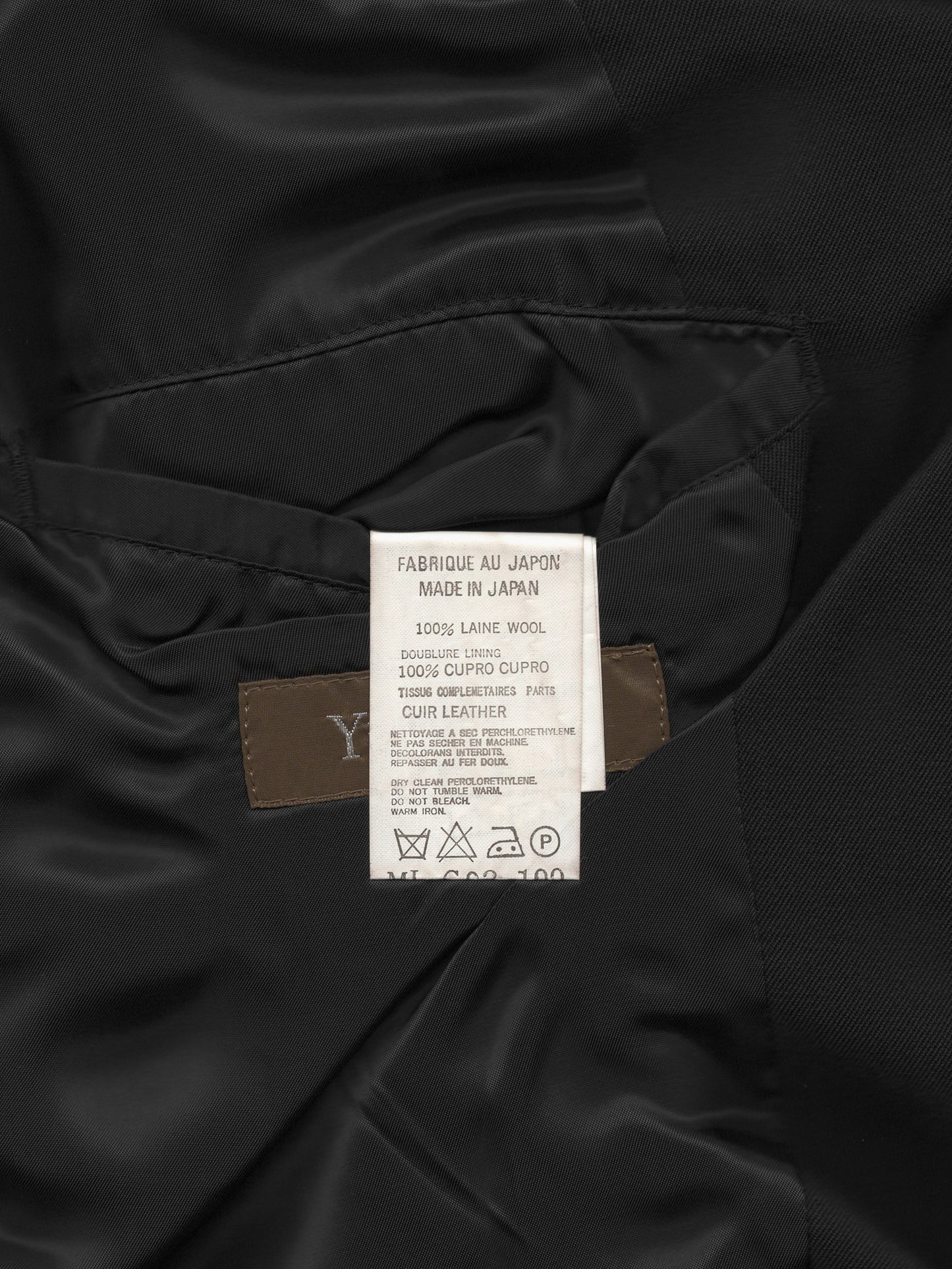 raglan mac coat black ∙ wool ∙ large