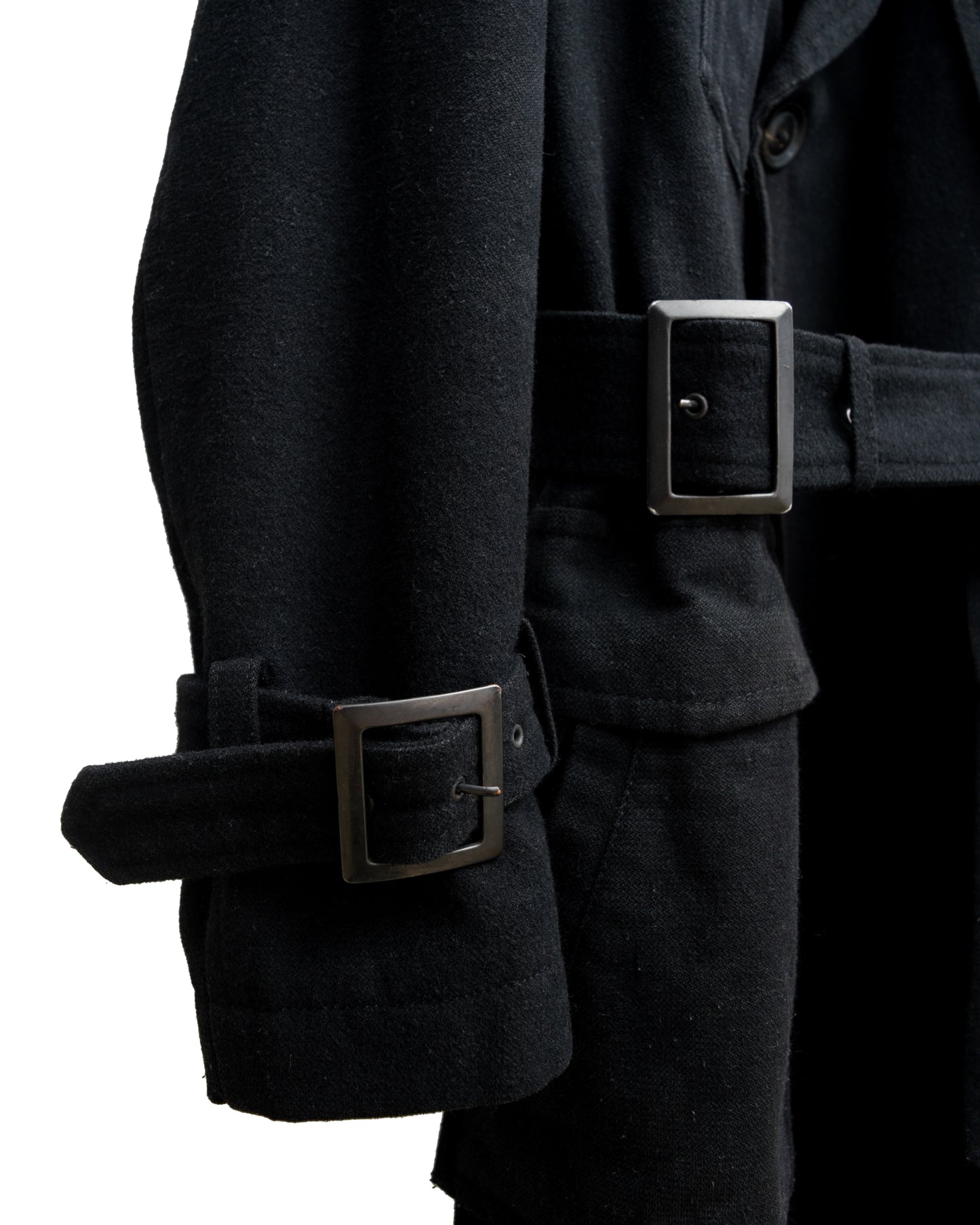 moto coat black ∙ wool cotton linen nylon ∙ medium