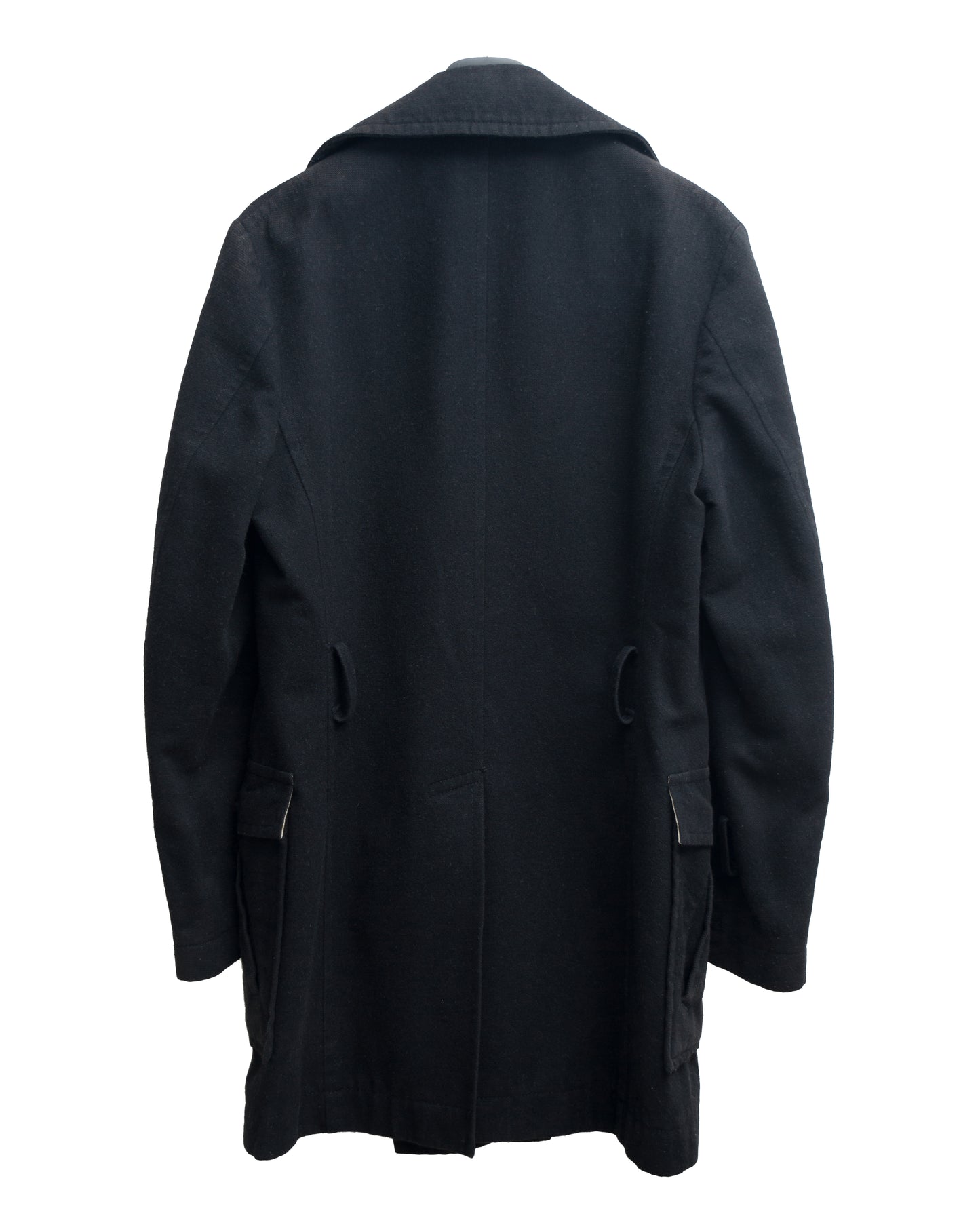 moto coat black ∙ wool cotton linen nylon ∙ medium