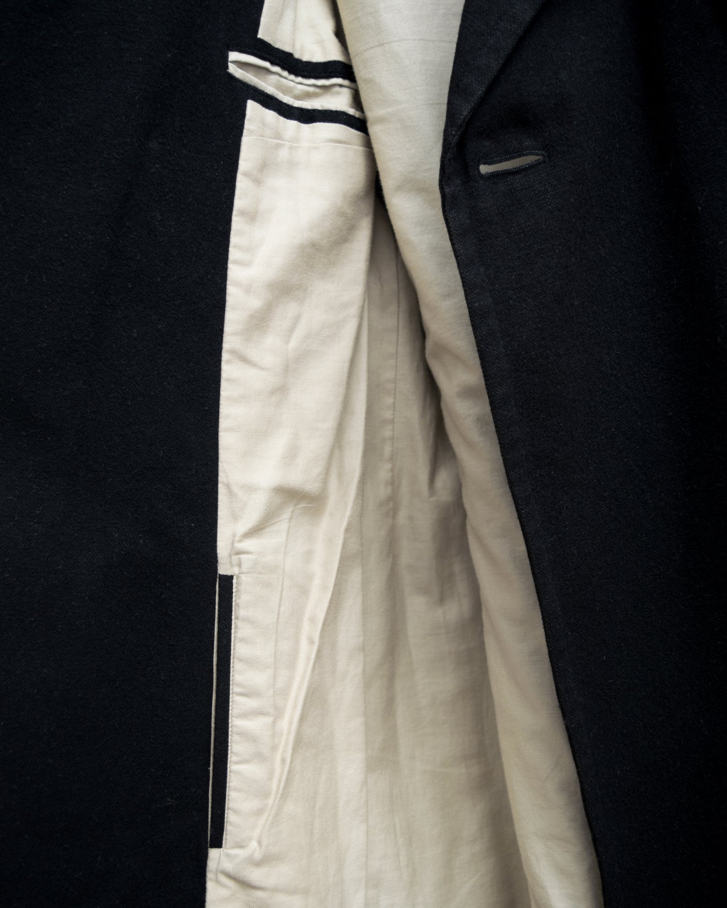 moto coat black ∙ wool cotton linen nylon ∙ medium