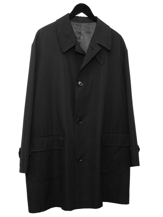 convertible collar coat black ∙ wool ∙ large