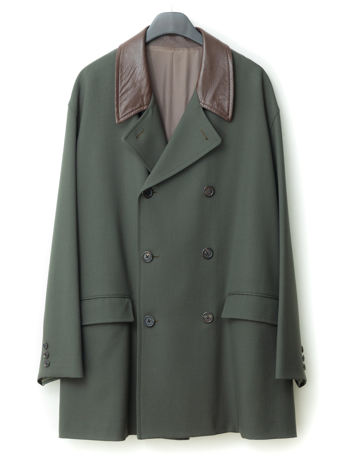 double breasted coat loden ∙ wool ∙ medium