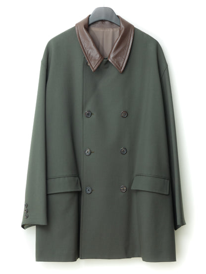 double breasted coat loden ∙ wool ∙ medium