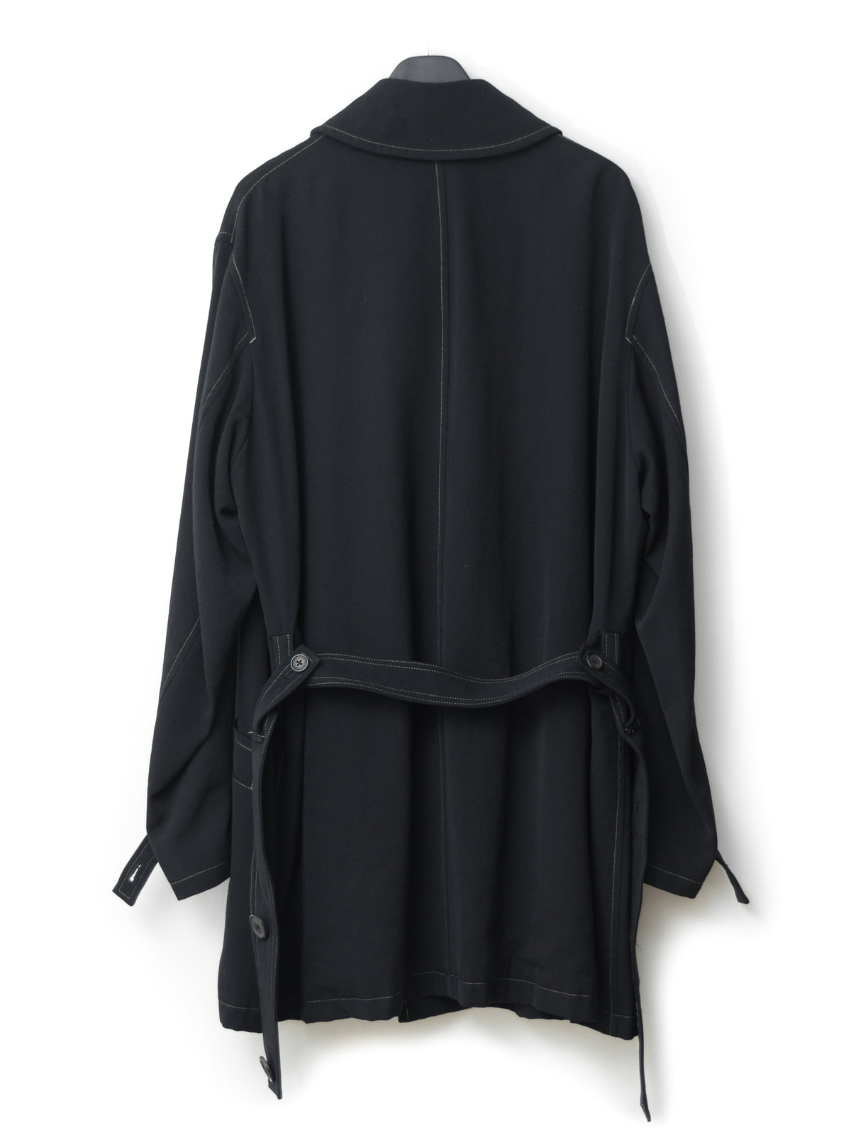 Belted Mackinaw Coat Black