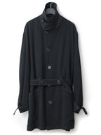 Belted Mackinaw Coat Black
