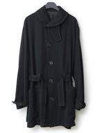 Belted Mackinaw Coat Black