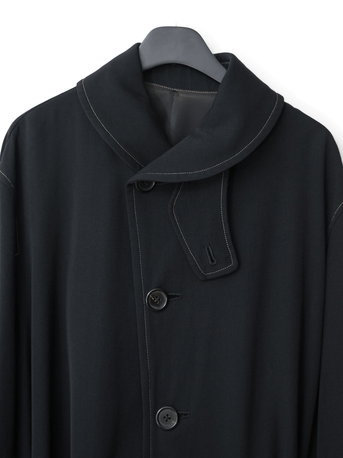 Belted Mackinaw Coat Black