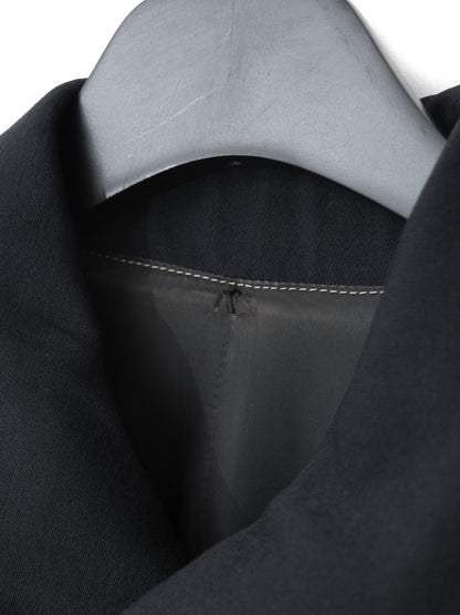 belted mackinaw coat black ∙ wool ∙ large