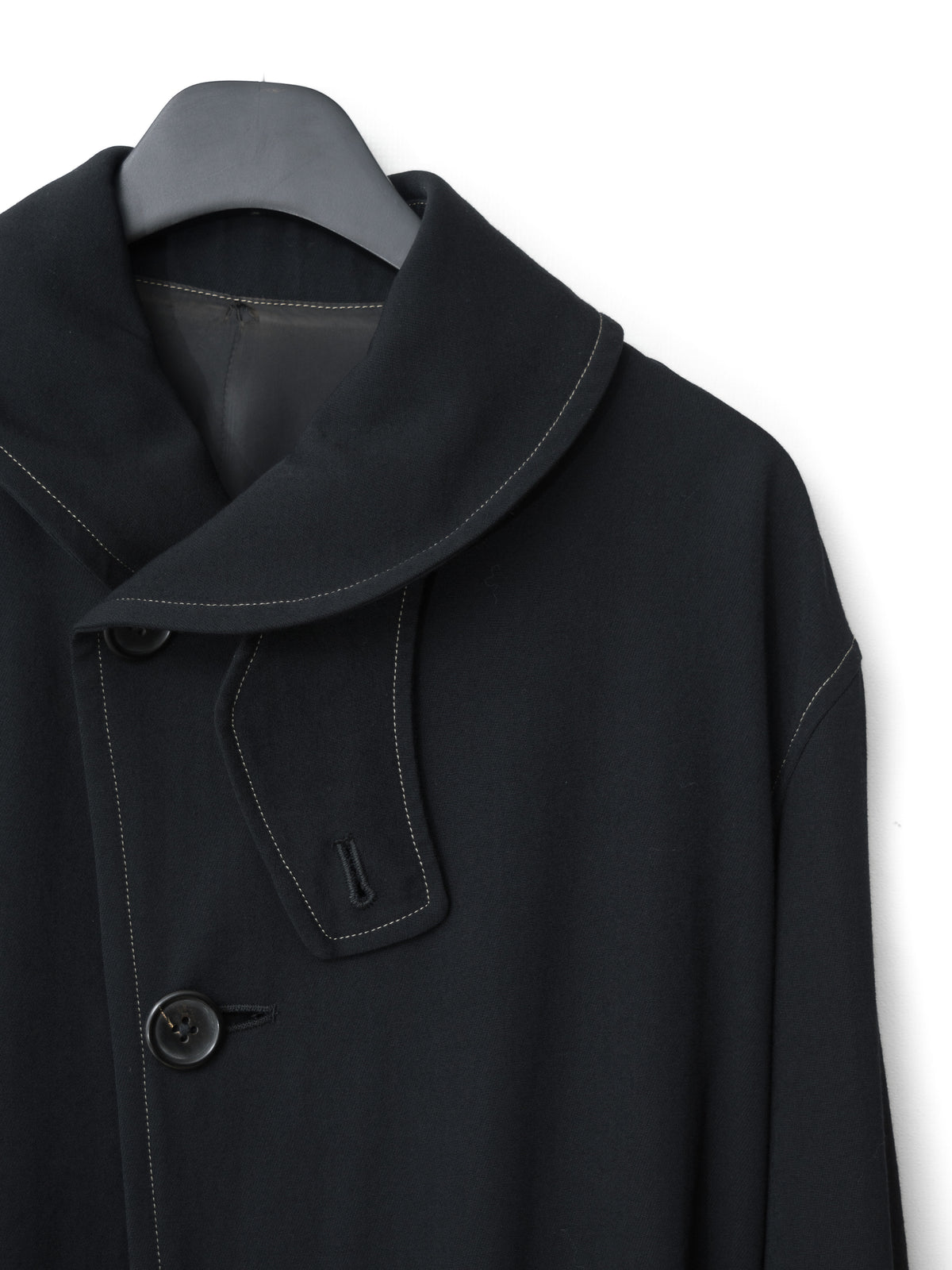 Belted Mackinaw Coat Black
