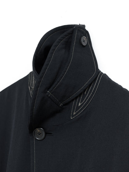 belted mackinaw coat black ∙ wool ∙ large