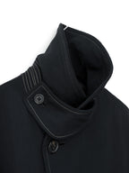 Belted Mackinaw Coat Black