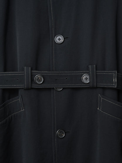 belted mackinaw coat black ∙ wool ∙ large