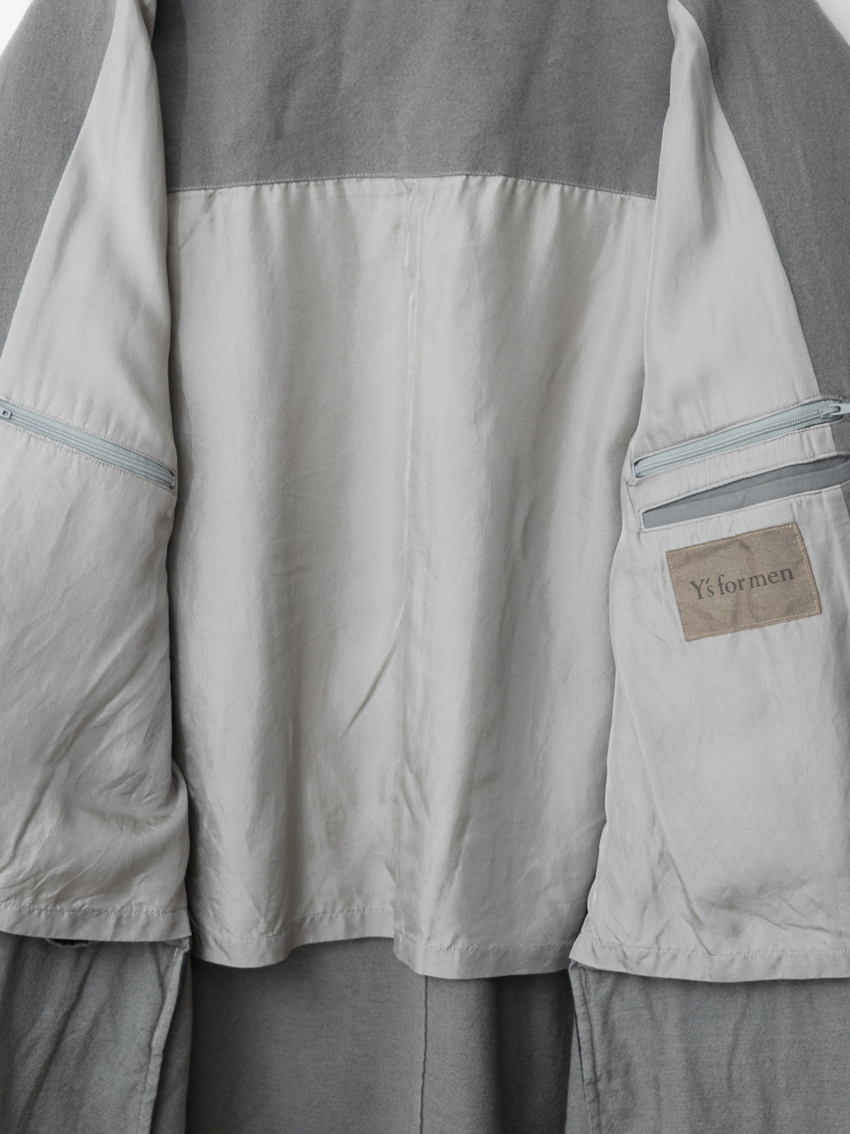 A/W 03 Garment Dyed Tailored Jacket Ash