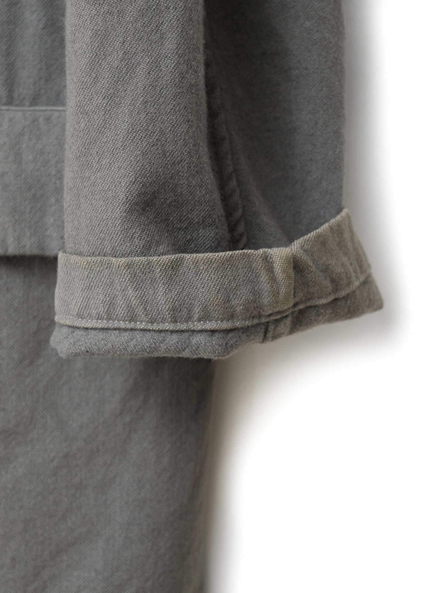a/w 03 garment dyed tailored jacket ash ∙ wool ∙ small