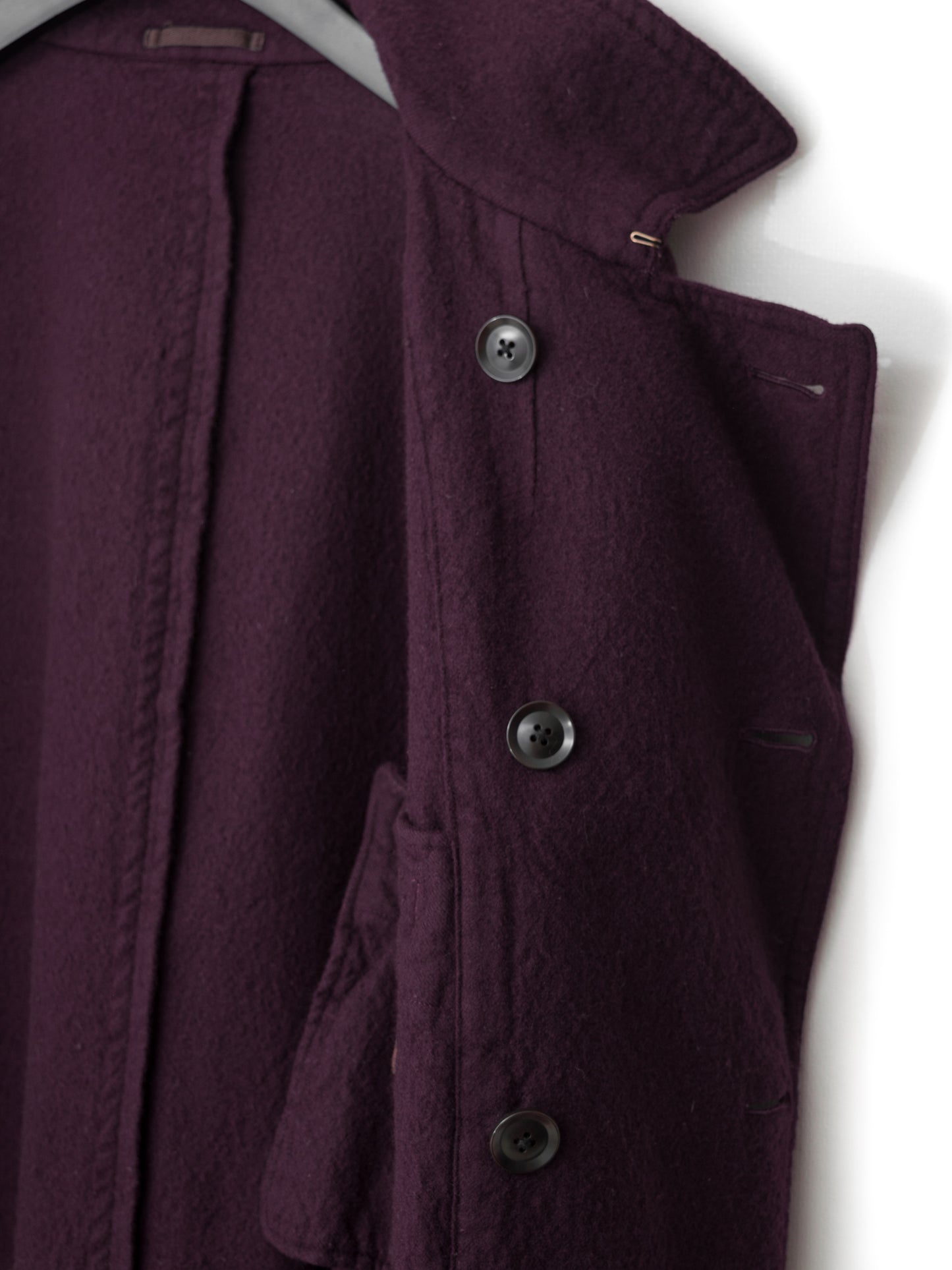 unstructured peacoat mulberry ∙ shrunken wool ∙ medium