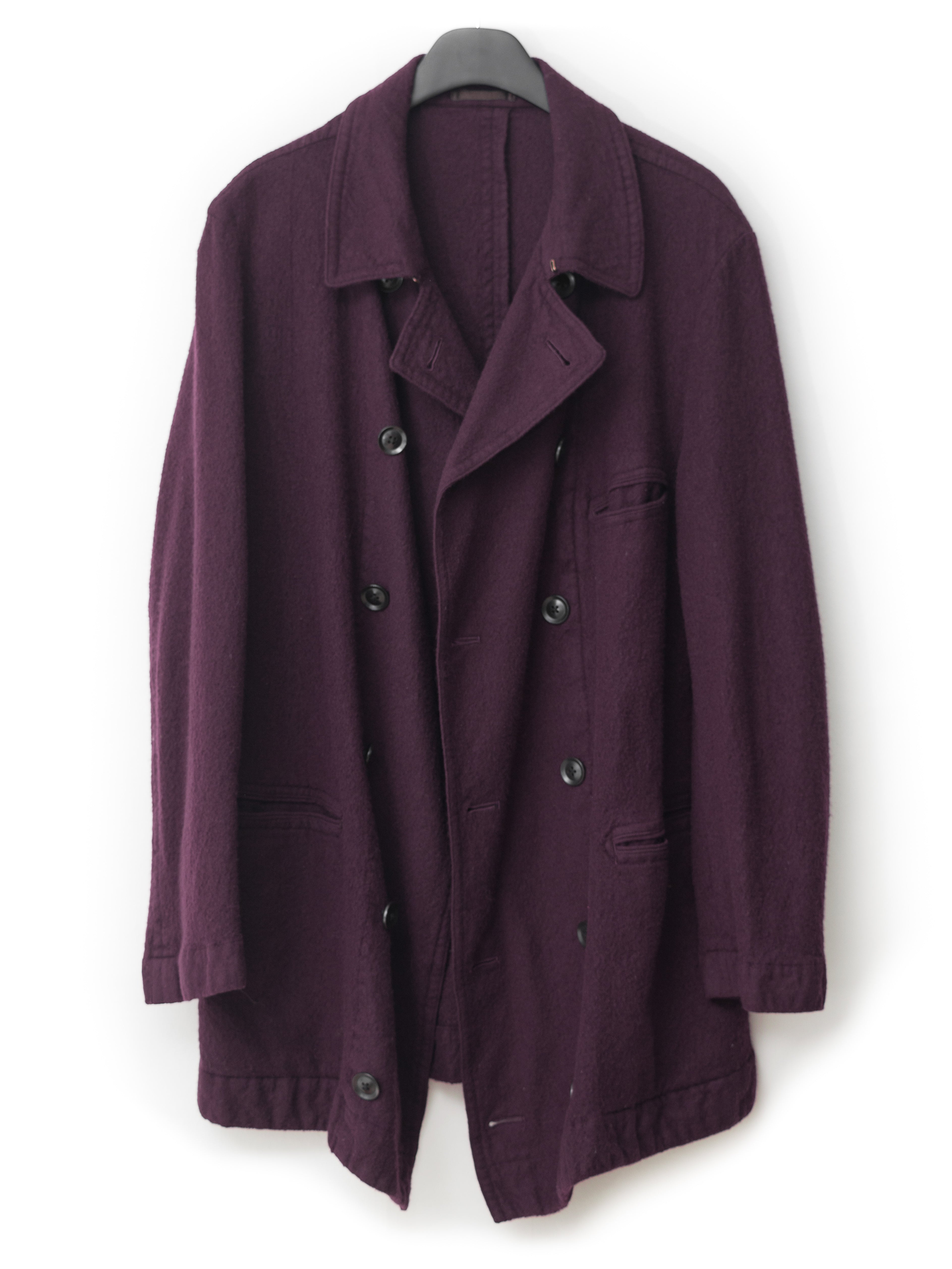 Unstructured cheap wool coat