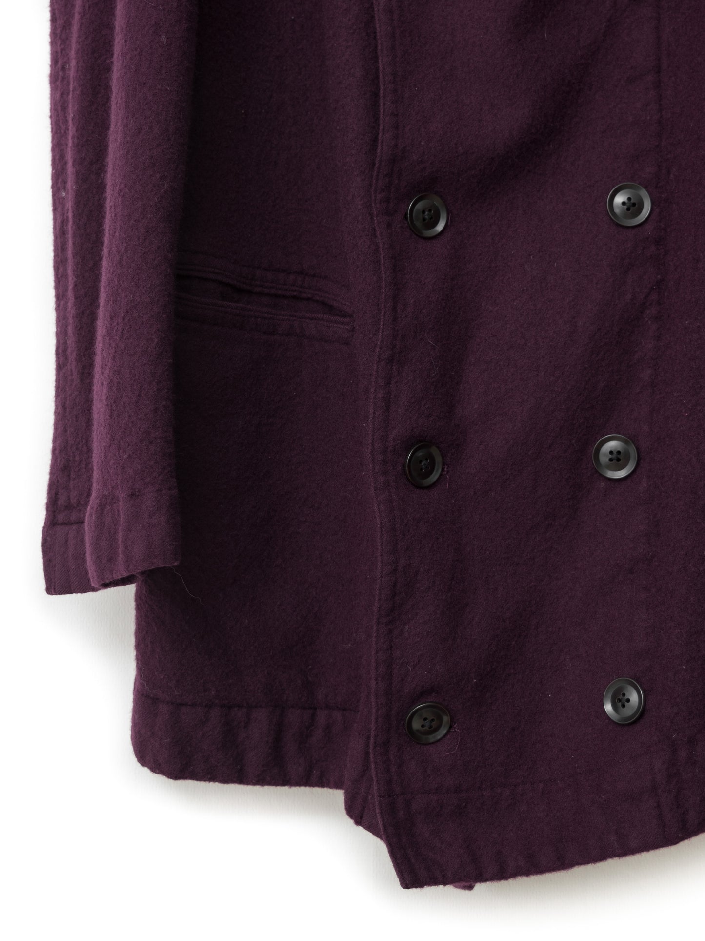 unstructured peacoat mulberry ∙ shrunken wool ∙ medium