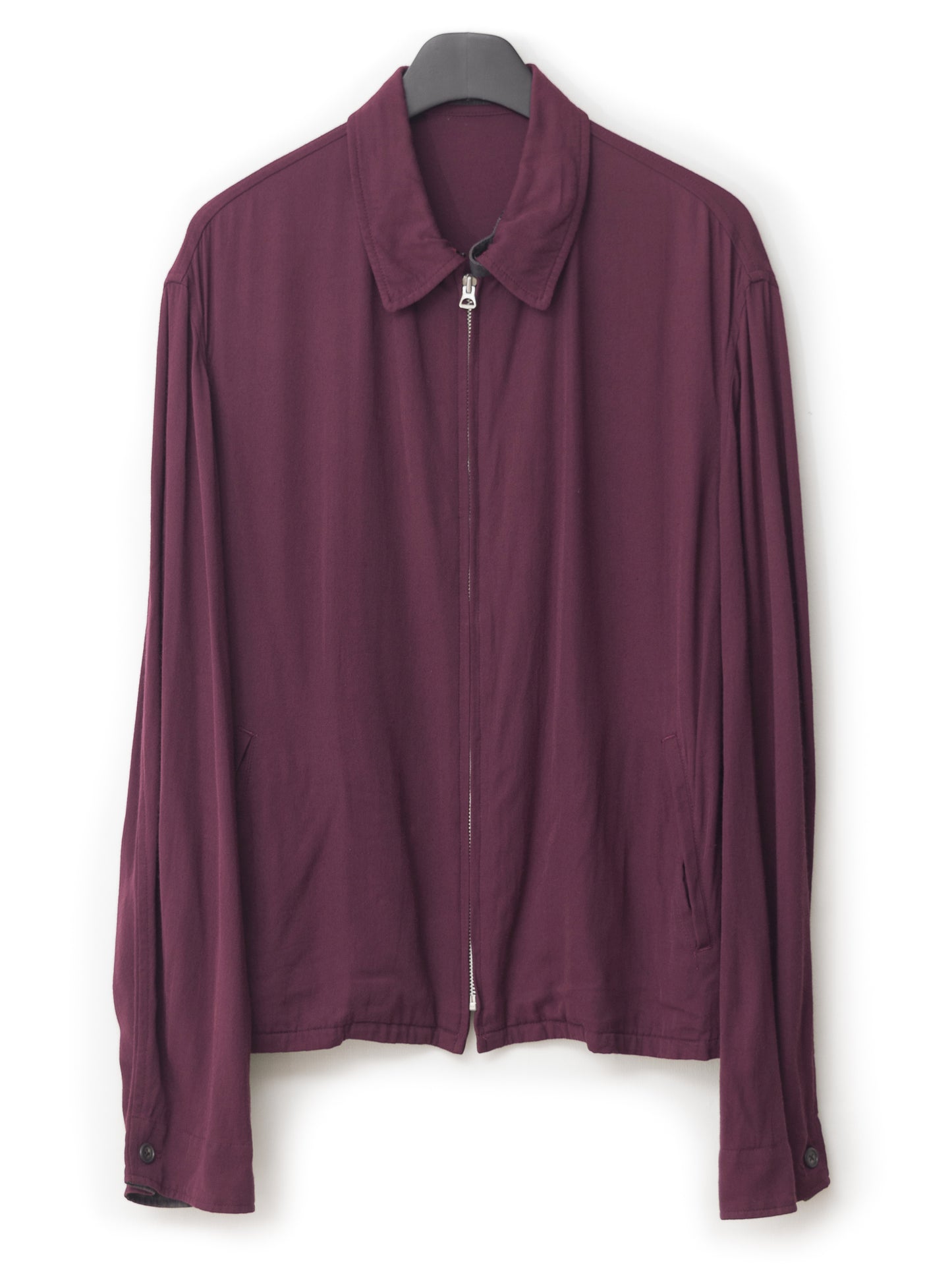 zip front blouson wine ∙ rayon ∙ one size