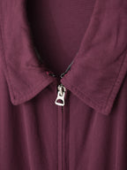 Zip Front Blouson Wine