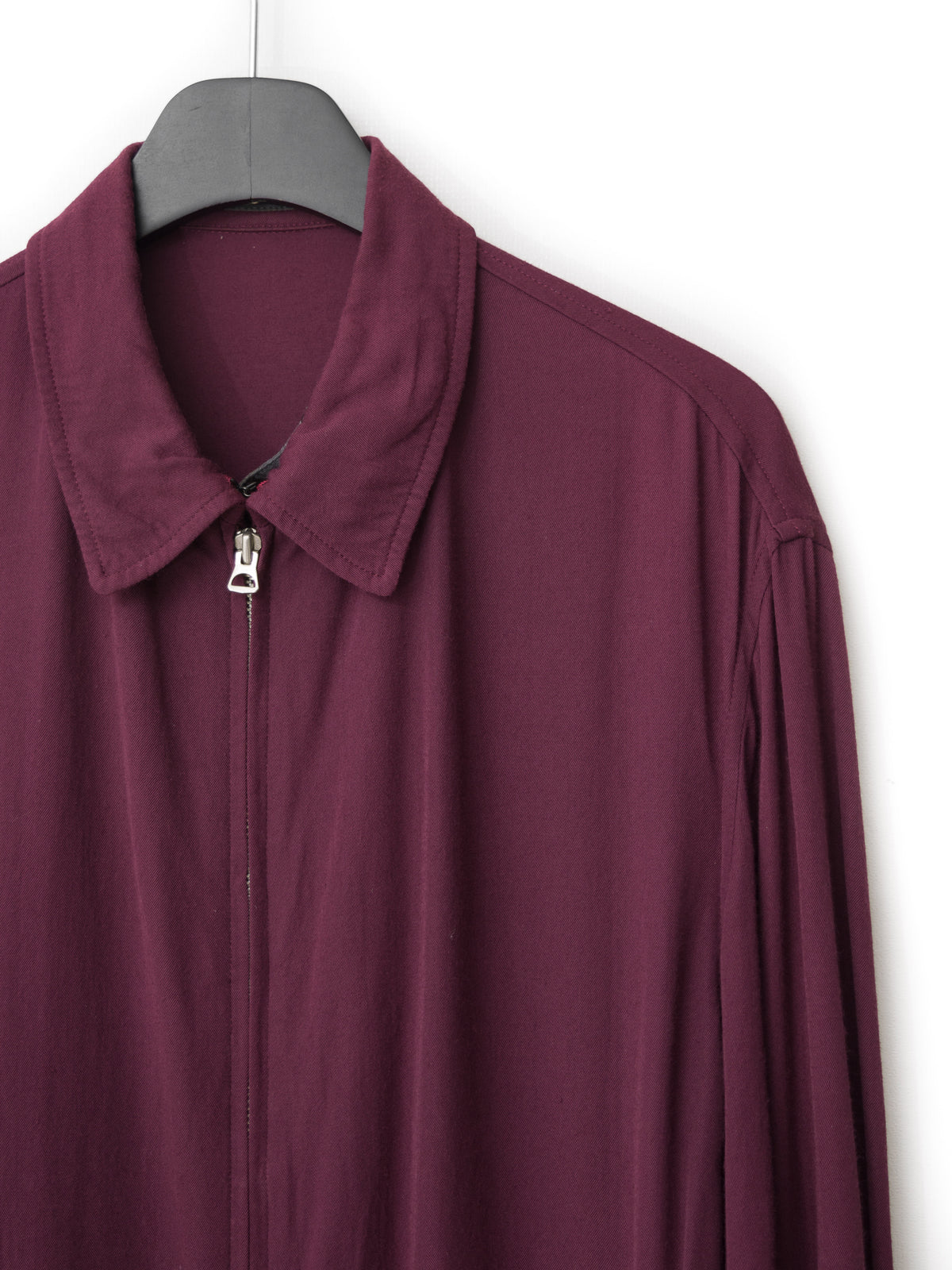 Zip Front Blouson Wine