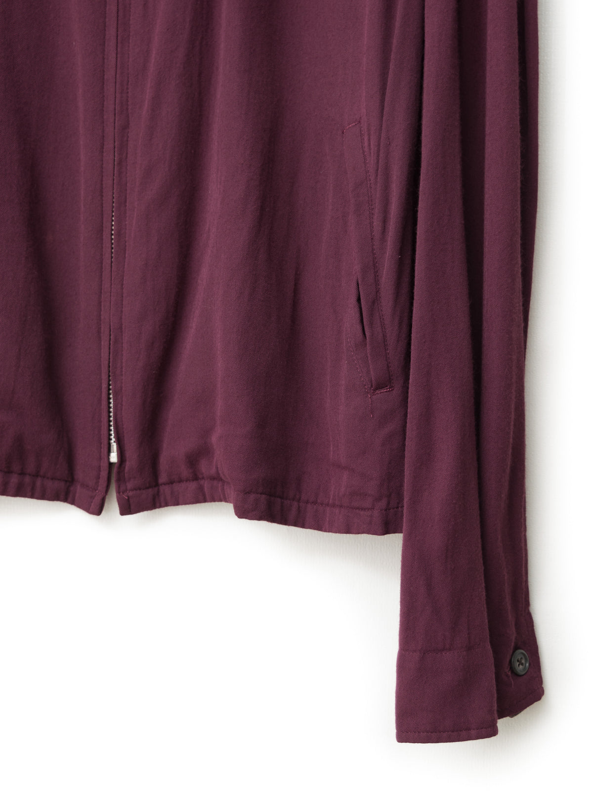 Zip Front Blouson Wine