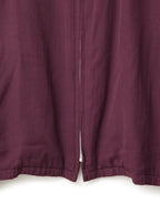 Zip Front Blouson Wine