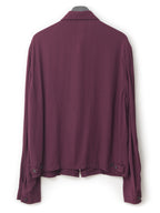 Zip Front Blouson Wine