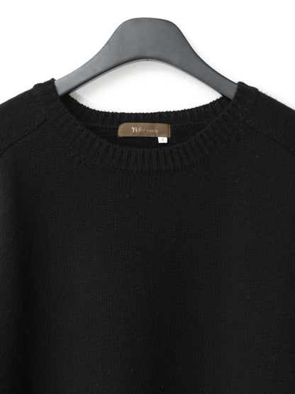 saddle shoulder sweater black ∙ wool ∙ medium