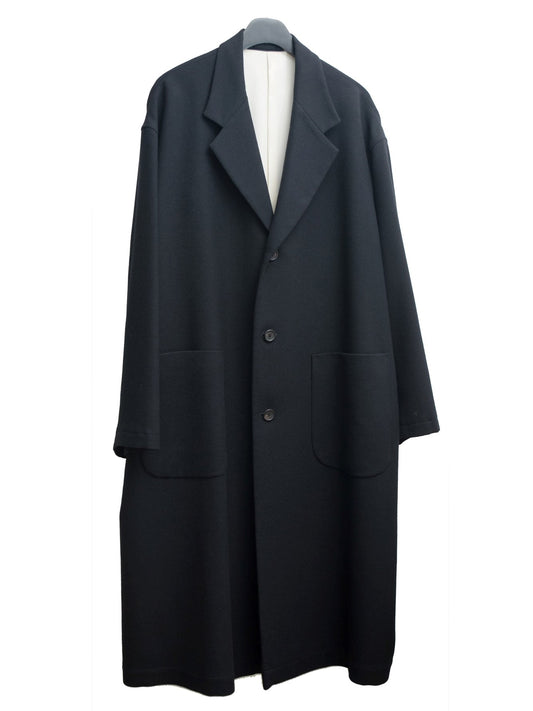 notch lapel coat black ∙ melton wool ∙ medium