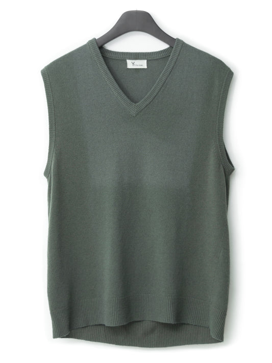 knit vest herb green ∙ wool nylon ∙ one size