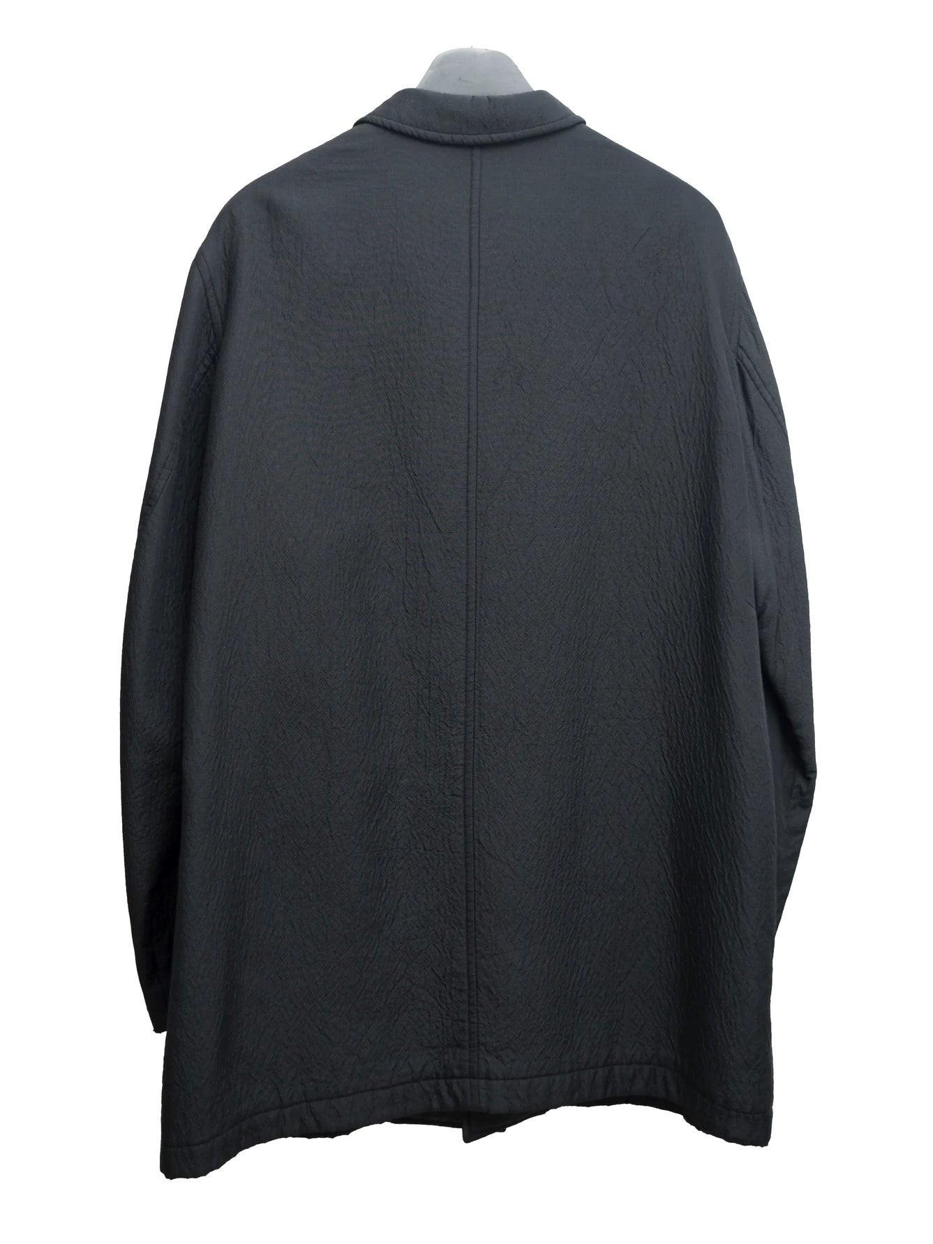 mid length jacket black ∙ silk wool nylon ∙ medium