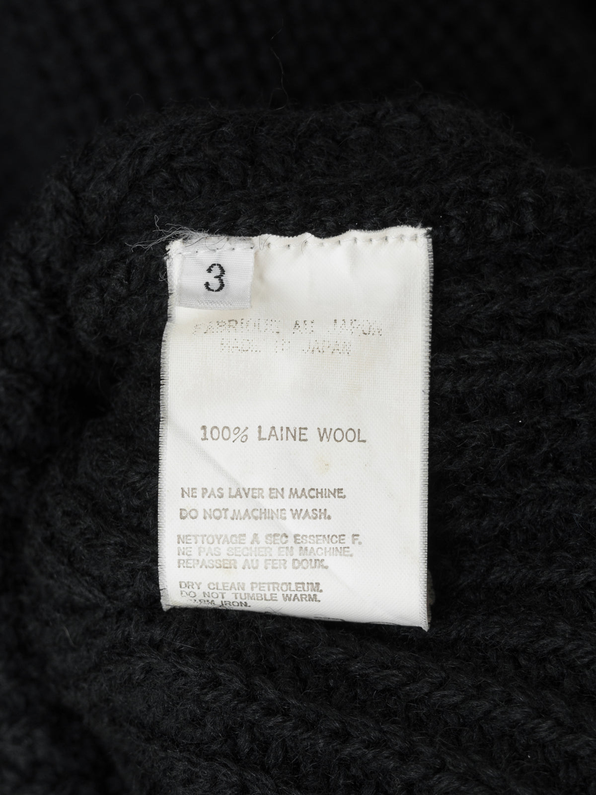 A/W 03 Heavy Funnelneck Sweater Black