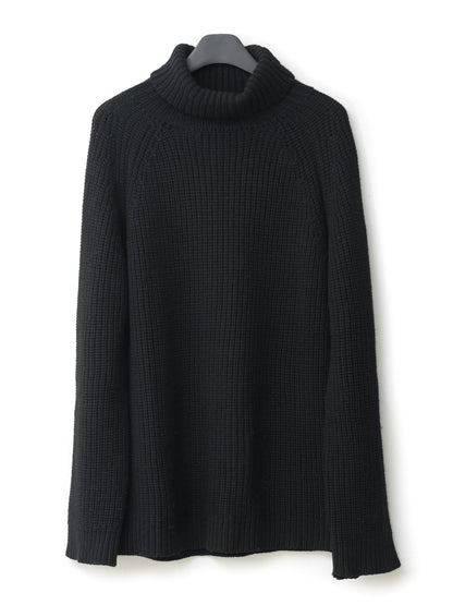 a/w 03 heavy funnelneck sweater black ∙ wool ∙ medium