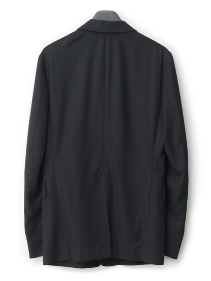 lambskin trim tailored jacket black ∙ cotton ∙ small