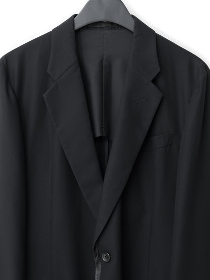 lambskin trim tailored jacket black ∙ cotton ∙ small