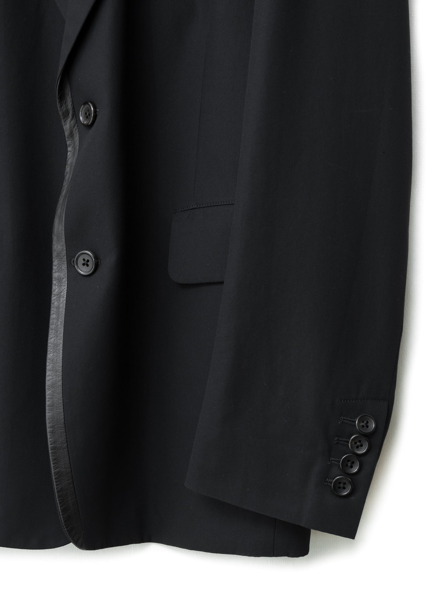 lambskin trim tailored jacket black ∙ cotton ∙ small