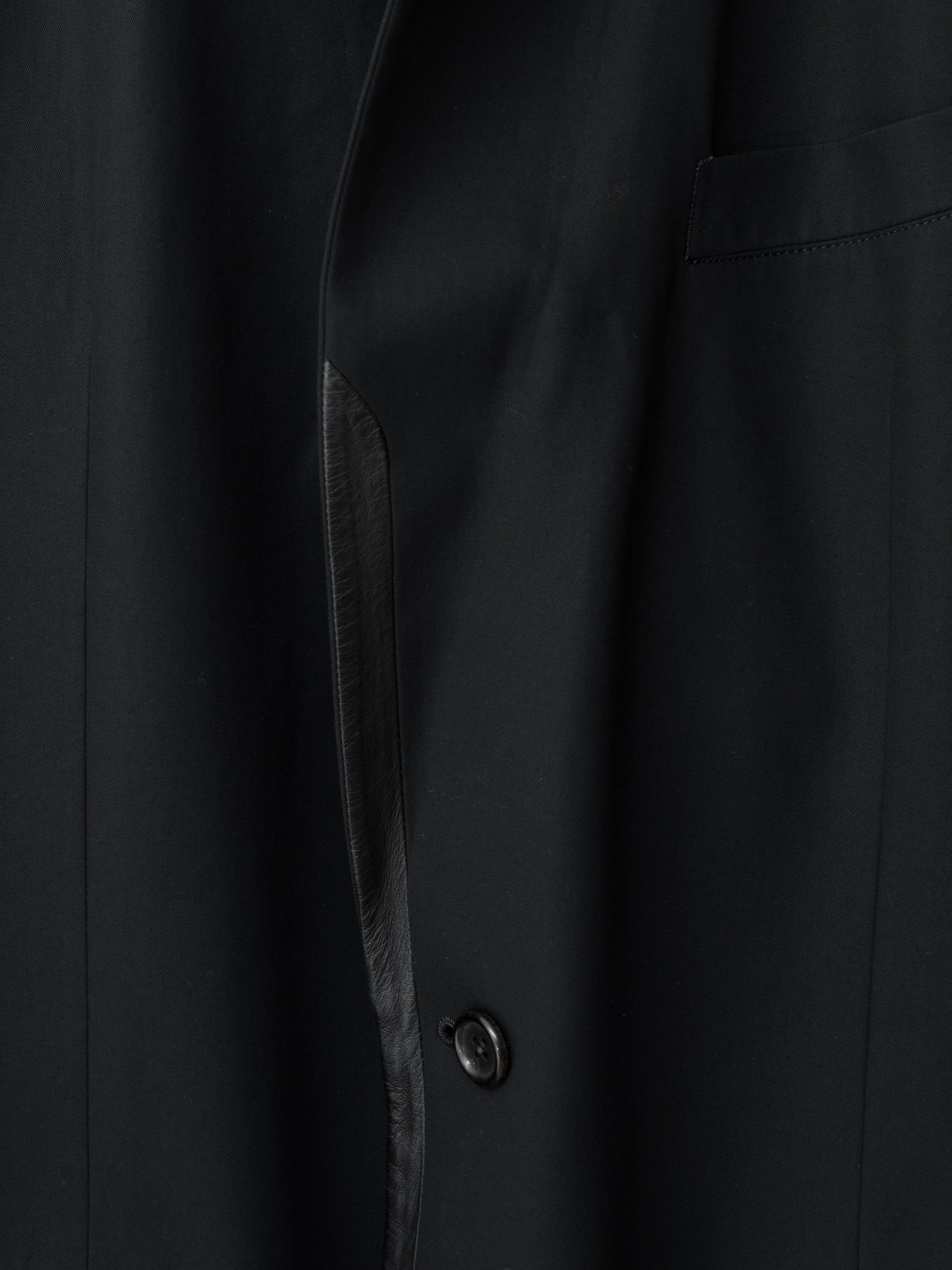 lambskin trim tailored jacket black ∙ cotton ∙ small