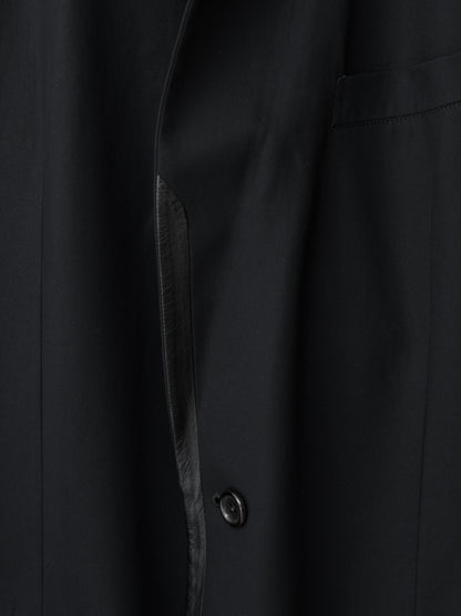 lambskin trim tailored jacket black ∙ cotton ∙ small