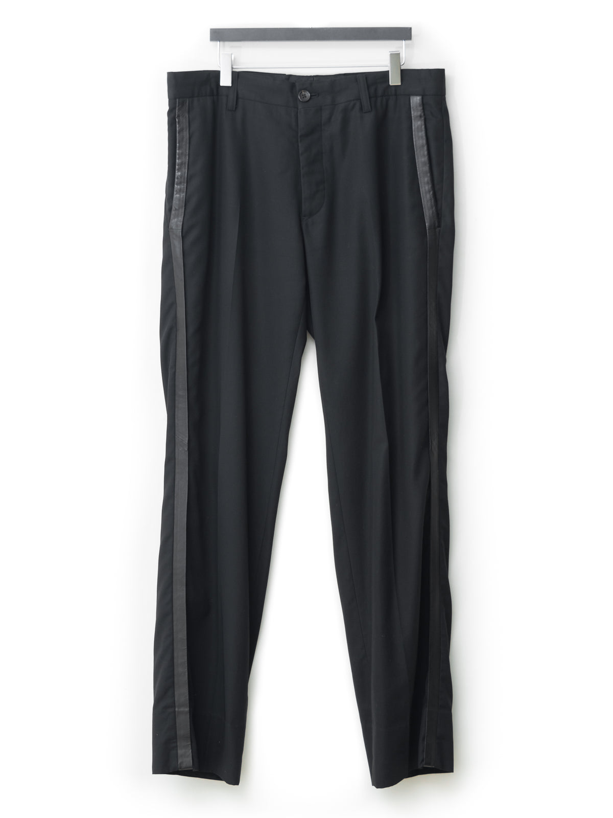 S/S 08 Lambskin Trim Slacks Black