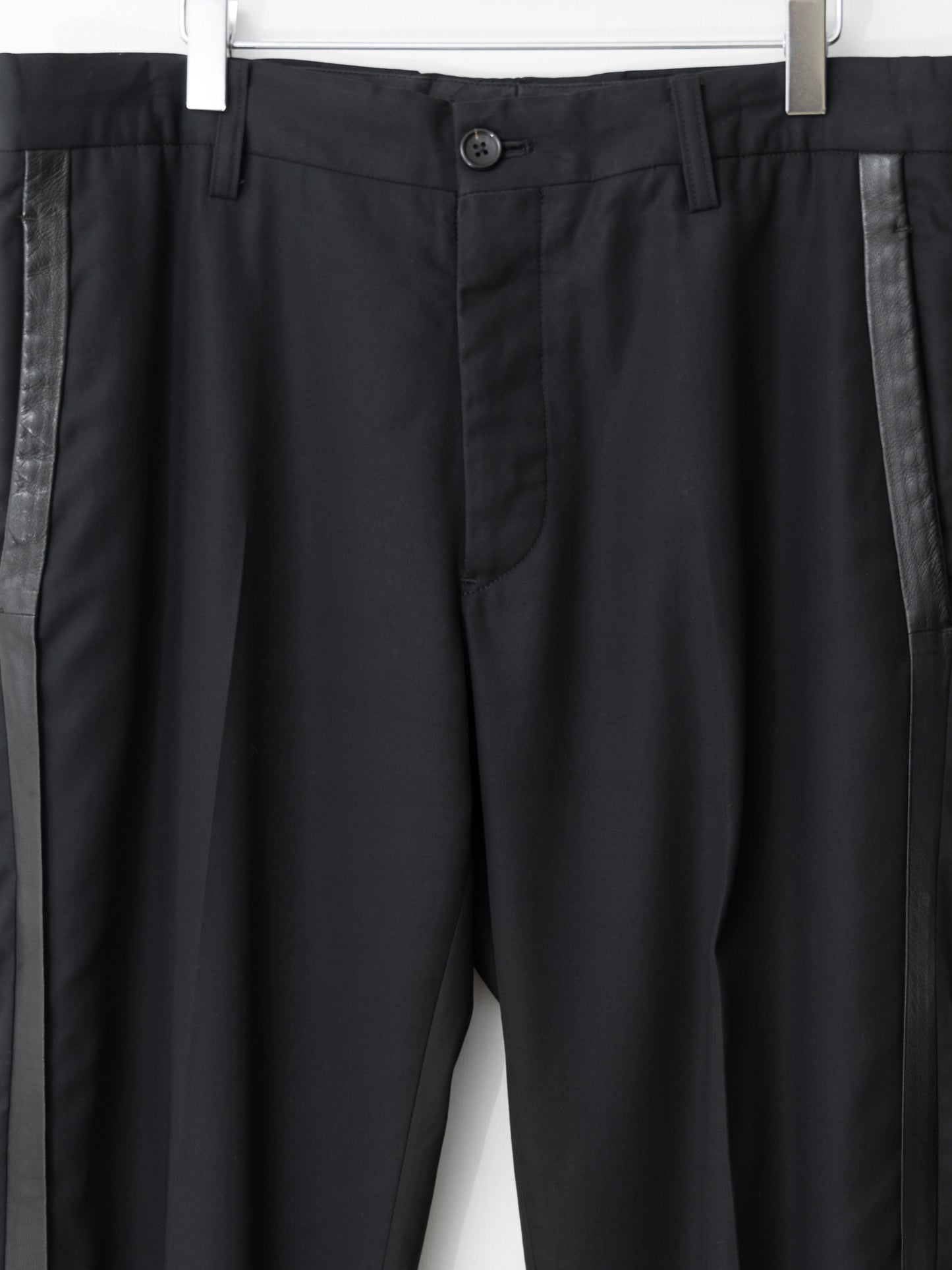 lambskin trim slacks black ∙ cotton ∙ medium