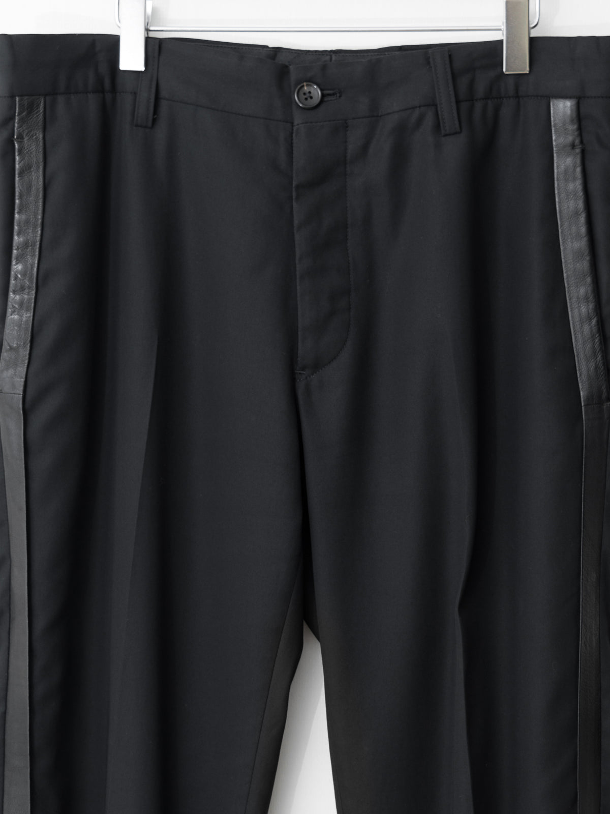 S/S 08 Lambskin Trim Slacks Black