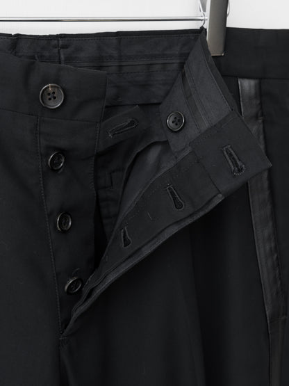 lambskin trim slacks black ∙ cotton ∙ medium