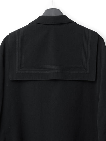 a/w 00 sailor collar tailored jacket black ∙ wool cotton ∙ medium