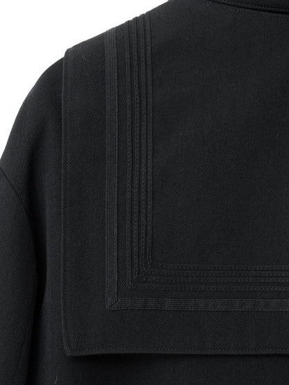 a/w 00 sailor collar tailored jacket black ∙ wool cotton ∙ medium