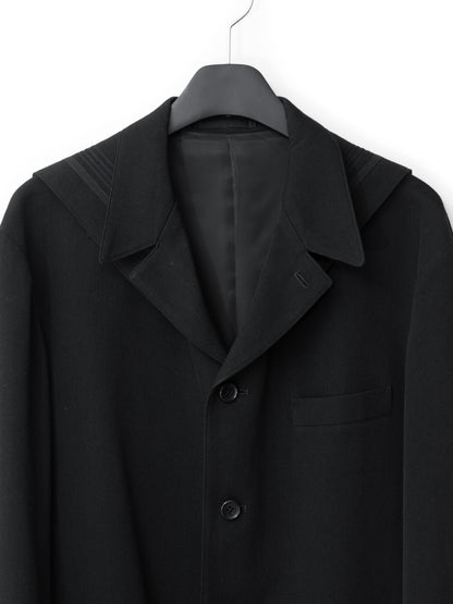 a/w 00 sailor collar tailored jacket black ∙ wool cotton ∙ medium