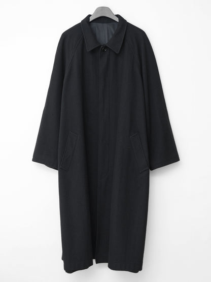 raglan mac coat black ∙ melton wool nylon ∙ medium