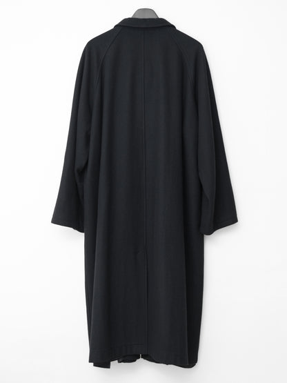 raglan mac coat black ∙ melton wool nylon ∙ medium