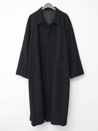 raglan mac coat black ∙ melton wool nylon ∙ medium