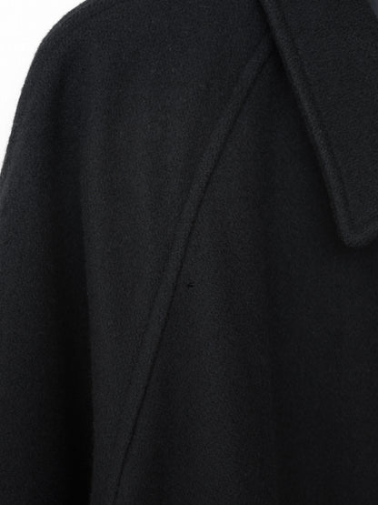 raglan mac coat black ∙ melton wool nylon ∙ medium