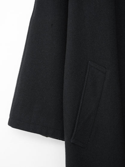 raglan mac coat black ∙ melton wool nylon ∙ medium